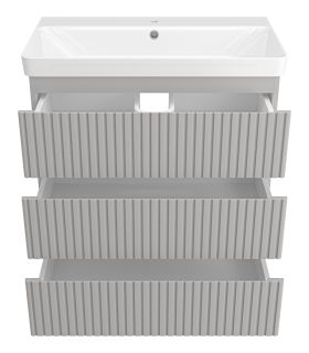 Напольная тумба под раковину Brevita Victory VIC-07080-50-03Я 80см серый шёлк